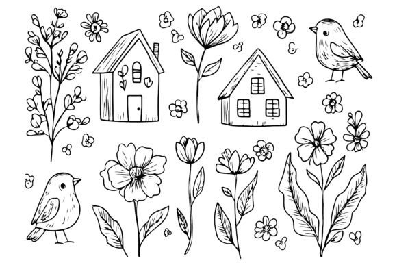 Elegant Hand-Drawn Floral Designs: A Versatile Art Form for Modern Creativity
