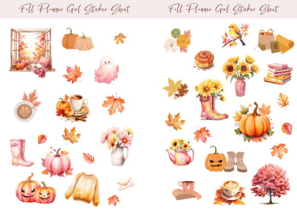 Fall Planner Girl Sticker Sheet: A Creative Tool for Digital and Print Projects