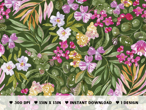 Green Floral Watercolor Pattern: A Timeless Design Element for Modern Creativity