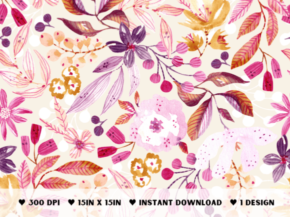Happy Pink Floral Pattern: A Versatile Design Asset