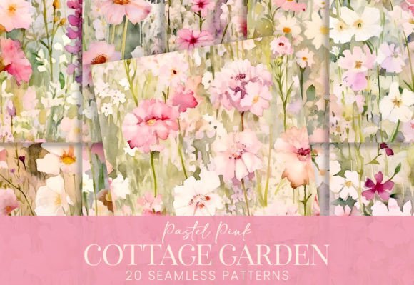 Pastel Pink Floral Spring Blush Patterns