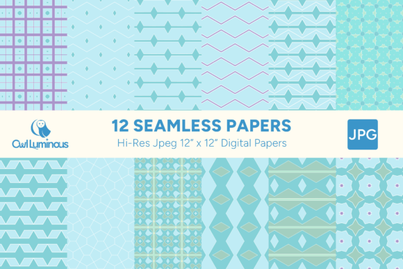 Pastel Seamless Papers Pack 5 Aqua – A Versatile Digital Design Resource