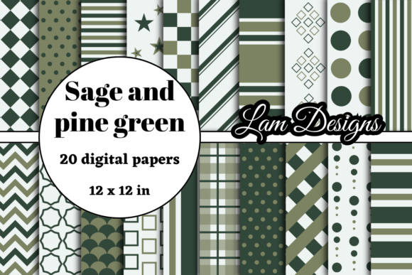 Sage and Pine Green Digital Papers: A Versatile Resource for Creative Projects