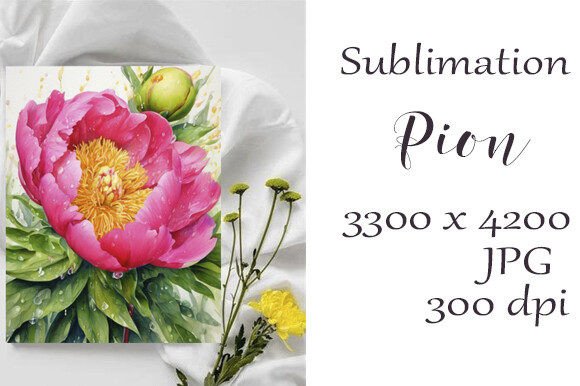 Sublimation Watercolor Peony JPG – A Vibrant Creative Tool