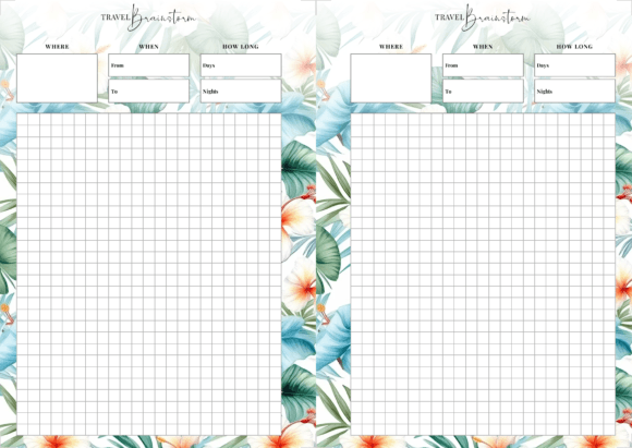 Travel Brainstorm Background: A Creative Planning Tool