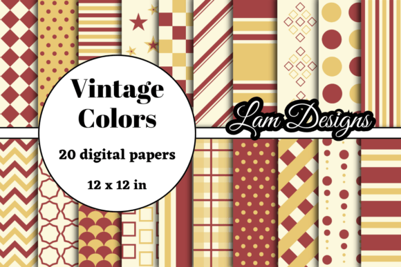 Vintage Colors Digital Papers: Timeless Elegance for Modern Creations