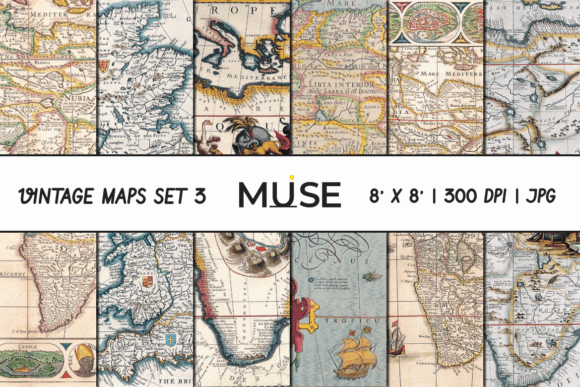Vintage Maps Patterns Pack 3: A Creative Resource for Digital Designers and Enthusiasts