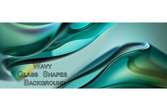 Wavy Glass Shapes Background for Creative Projects