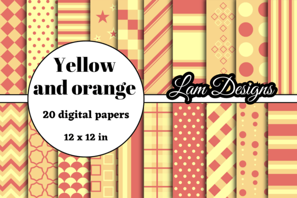 Yellow and Orange Digital Papers: A Versatile Kit for Creative Projects